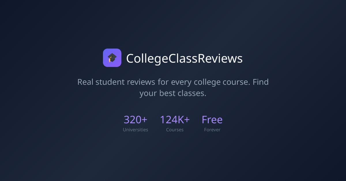 CollegeClassReviews — Honest Student Course Reviews