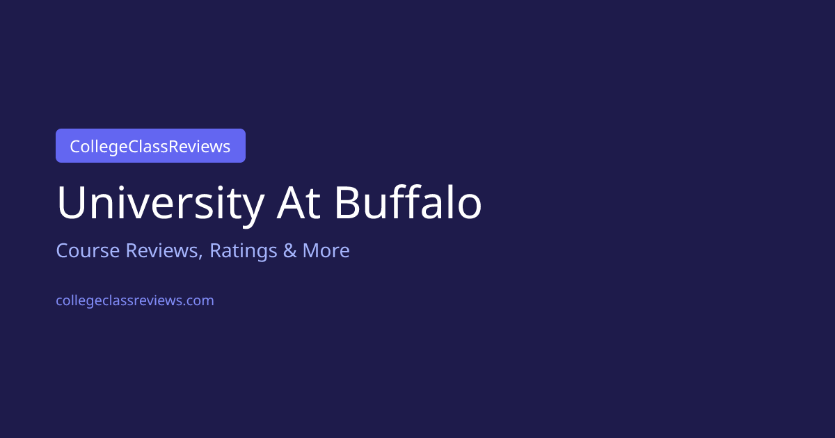 University at Buffalo Course Reviews — Ratings, Difficulty, Workload ...
